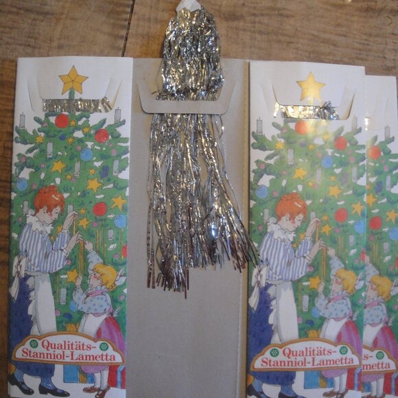 6 Vintage German Lead Christmas Tree Tinsel Icicles Stanniol Lametta Eis Old! - Picture 5 of 9